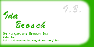 ida brosch business card